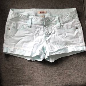 Mint colored shorts